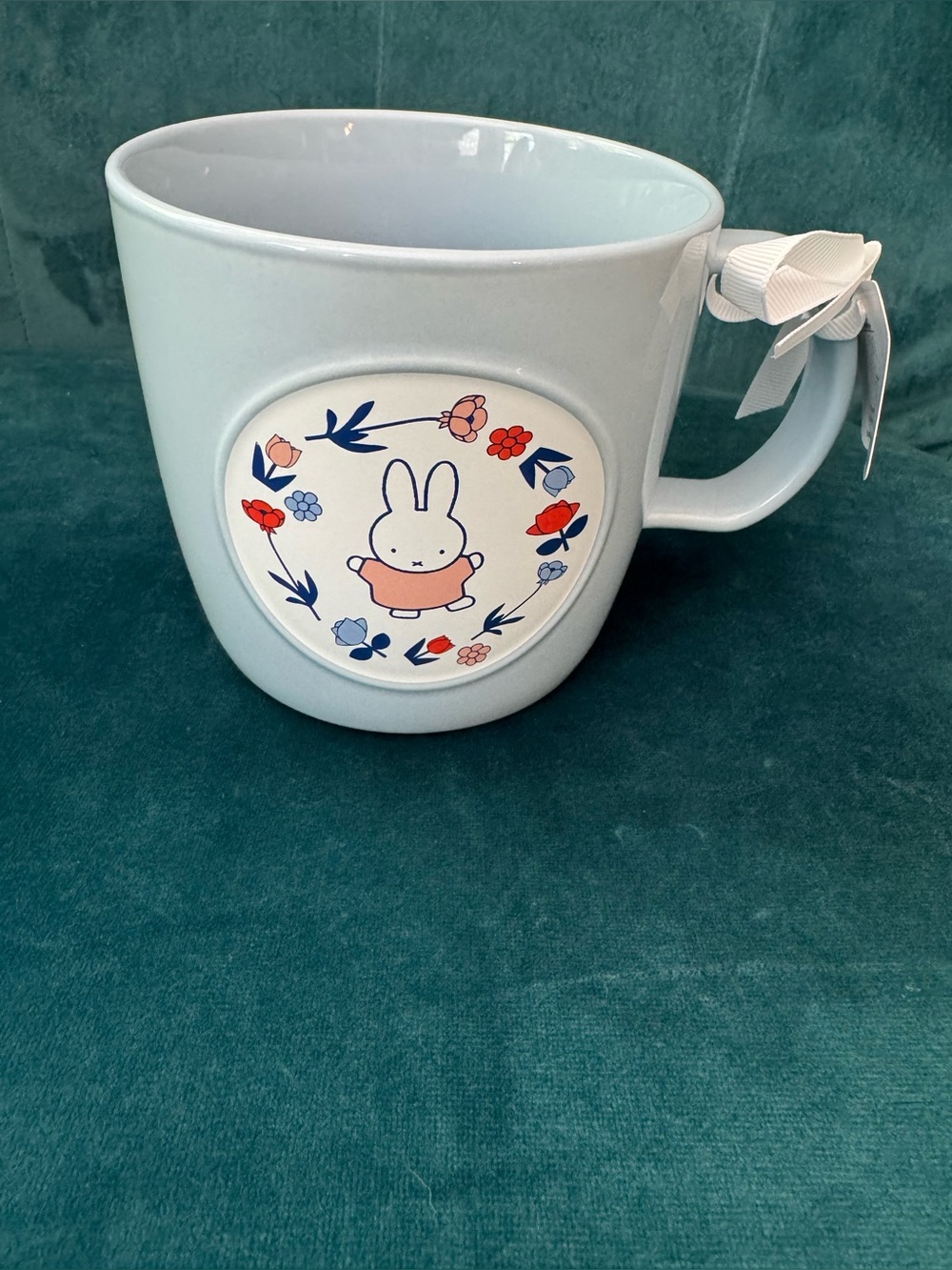 NWT Miffy Mug by Magenta Spring Bunny Cute Floral Design Ceramic Mug Cup